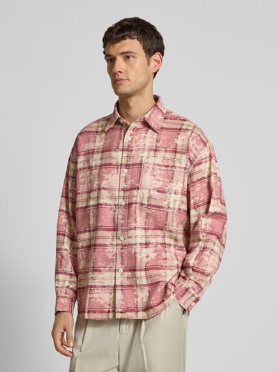 WOODBIRD Freizeithemd mit Knopfleiste Modell 'Jong' Altrosa 4