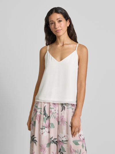 Christian Berg Cocktail Top bluzkowy o luźnym kroju z dekoltem w serek Écru 4