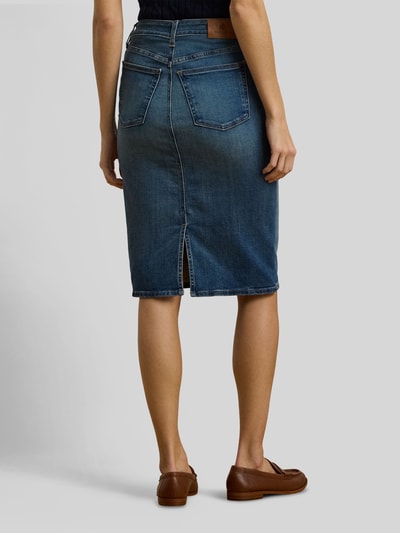 Lauren Ralph Lauren Regular Fit Midi-Rock aus Denim Jeansblau 5