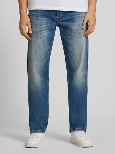 ONLY & SONS Straight Fit Jeans aus Baumwoll-Mix Modell 'EDGE PERFORMACE DMB 6' Jeansblau 4