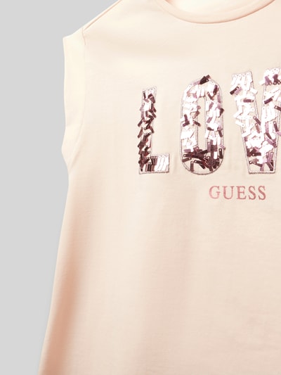 Guess T-Shirt mit Paillettenbesatz Hellrosa 2