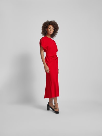 Victoria Beckham Maxikleid mit Rundhalsausschnitt Rot 1