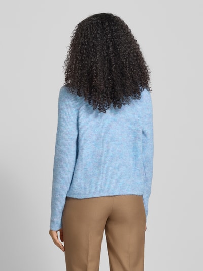 Christian Berg Woman Strickjacke mit Umlegekragen und aufgesetzten Taschen Hellblau 5