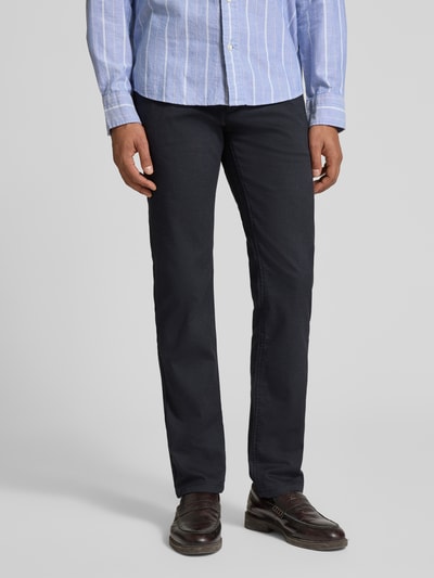 BOSS Orange Chinosy o kroju slim fit z mieszanki bawełny Czarny 4