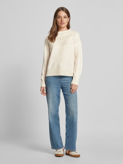 Vero Moda Norweger Pullover Modell 'SIMONE' Beige 1