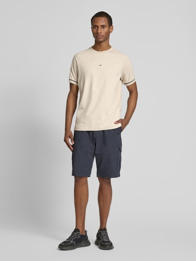 BOSS Green T-shirt met labeldetail Beige - 1