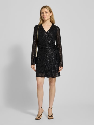 mbyM Mini-jurk met pailletten, model 'Kilara' Zwart - 1