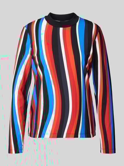 Marc Cain Shirt met lange mouwen met elastische ronde hals Rood - 2