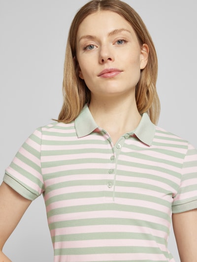 Christian Berg Woman Regular fit poloshirt met structuurmotief Lindegroen - 3