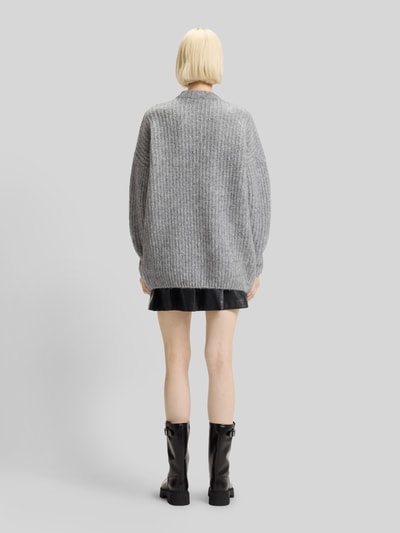 HUGO Oversized Strickpullover aus Woll-Mix Modell 'SLOGUIS' Mittelgrau 5