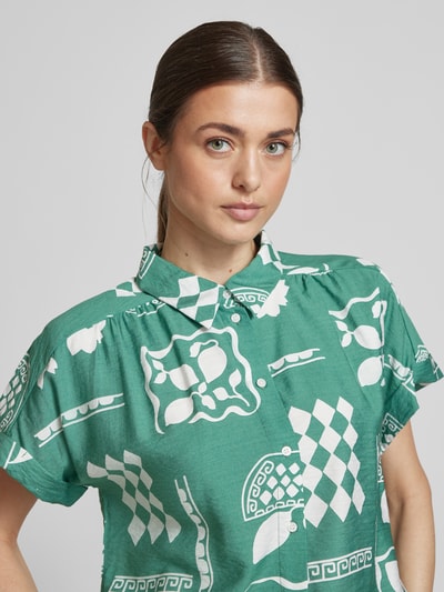 ICHI Regular Fit Bluse aus Viskose-Mix Modell 'YETTA' Gruen 3