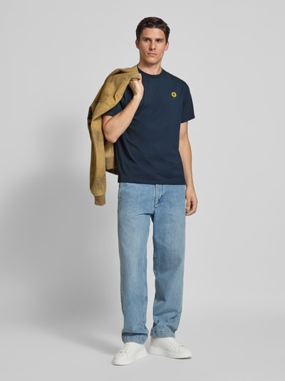 Forét T-Shirt mit Motiv-Stitching Modell 'TOURNESOL' Marine 1