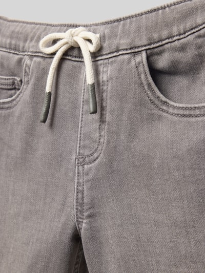 Mango Regular Fit Jeansshorts mit Tunnelzug Mittelgrau Melange 2