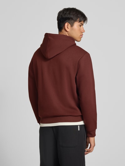 JACK & JONES hoodie met kangoeroezak model 'BRADLEY' Roestrood - 5