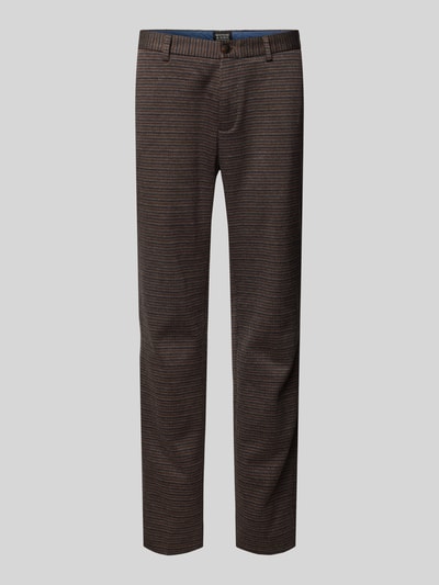 Scotch & Soda Slim fit stoffen broek met Franse steekzakken Middenbruin - 2