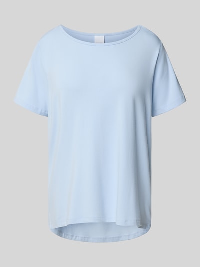 CCDK Copenhagen Góra od piżamy z prążkowanym, okrągłym dekoltem model ‘Bea’ Niebieski 1