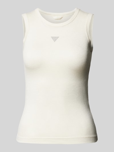 Guess Tanktop mit Ziersteinbesatz Modell 'ANITA' Ecru 1