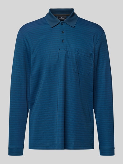 RAGMAN Regular Fit Poloshirt mit Brusttasche Modell 'Fineliner' Marine 2