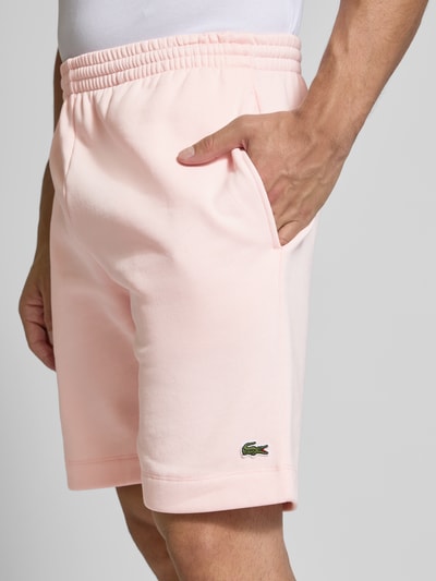 Lacoste Regular Fit Sweatshorts aus Baumwoll-Mix Rosa 3