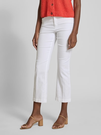 Marc Cain Straight Fit Jeans im 5-Pocket-Design mit Label-Detail Weiss 4