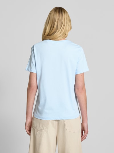 Gant T-Shirt mit Label-Print Hellblau 5