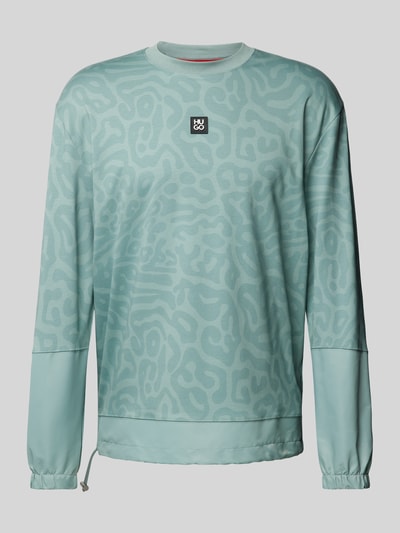 HUGO Sweatshirt met labelbadge, model 'Dabyuno' Mintgroen - 2