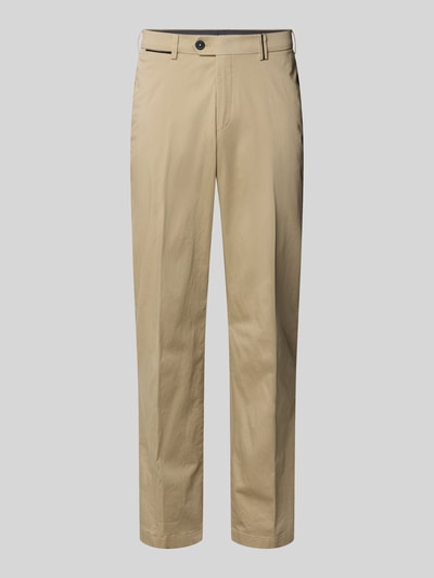 Produktfoto, beige Chino mit Eingrifftaschen Modell 'Peaker' von Hiltl aus Baumwoll-Elasthan-Mix, Regular Fit, glatte Struktur, gerade Form