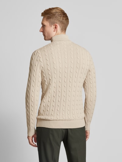 SELECTED HOMME Gebreide pullover met kabelpatroon, model 'RYAN' Offwhite - 5