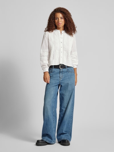 Only Relaxed fit blouse met broderie anglaise, model 'SOFI' Offwhite - 1