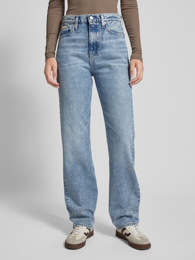 Calvin Klein Jeans Straight leg jeans in 5-pocketmodel Jeansblauw - 4