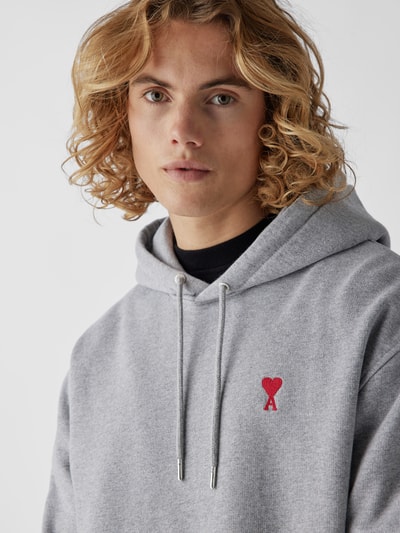 AMI PARIS Hoodie mit Label-Stitching Hellgrau 6