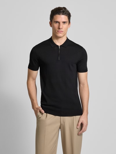 Antony Morato Poloshirt mit kurzem Reißverschluss Black 4