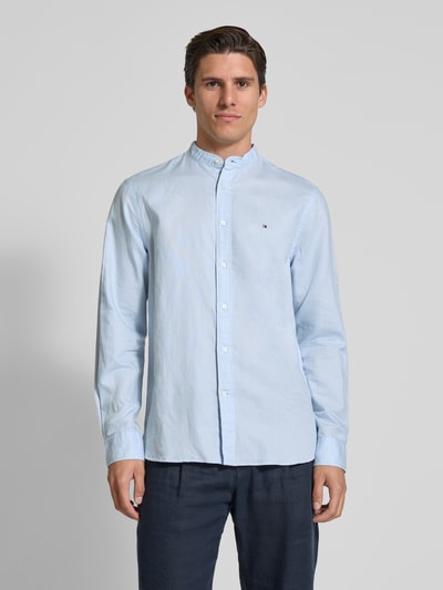 Tommy Hilfiger Regular fit vrijetijdsoverhemd van een mix van katoen en linnen Lichtblauw - 4