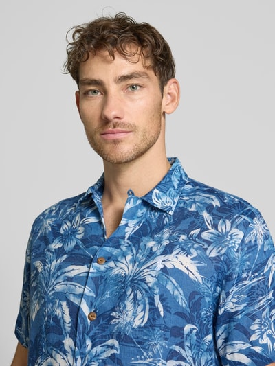 Polo Ralph Lauren Koszula lniana o kroju classic fit z rękawem o dł. 1/2 Królewski niebieski 3