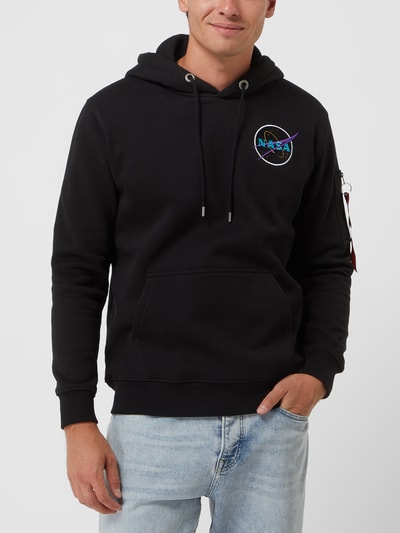 Alpha Industries Hoodie mit NASA-Badge Black 4