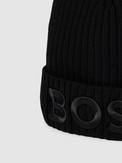 BOSS Black Women Beanie mit Label-Patch Modell 'Zaryan' Black 2