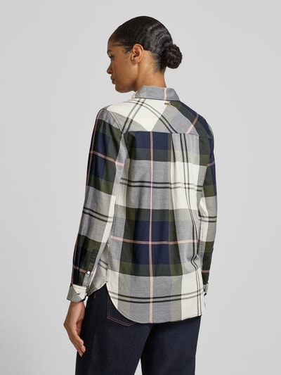 Barbour Bluzka koszulowa o kroju relaxed fit z czystej bawełny model ‘MOORLAND’ Granatowy 5