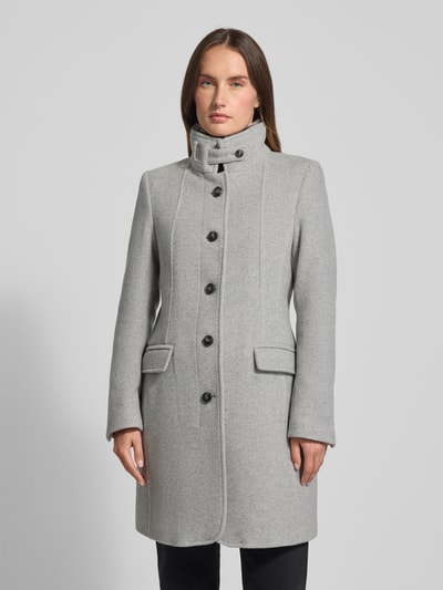 Cinque Płaszcz z listwą guzikową model ‘ASTRALA’ Jasnoszary melanż 4
