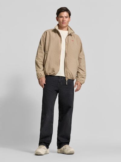 Diesel Bomberjack met gestikt logo Beige - 1