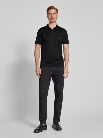 Karl Lagerfeld Regular fit poloshirt met labelprint Zwart - 1