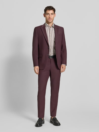 Christian Berg Men Regular Fit Business Hemd aus Baumwolle mit Kentkragen Mittelbraun 1