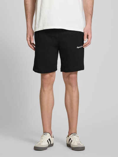 JACK & JONES Sweatshorts mit Label-Stitching Modell 'KARL' Black 4