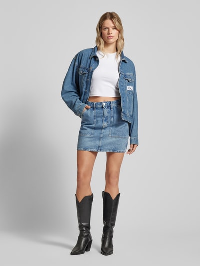 Calvin Klein Jeans Boxy fit jeansjack met opgestikte borstzakken Jeansblauw - 1