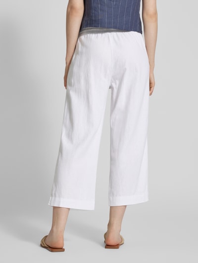 FREE/QUENT Spodnie lniane z elastycznym pasem model ‘Lava’ Złamany biały 5
