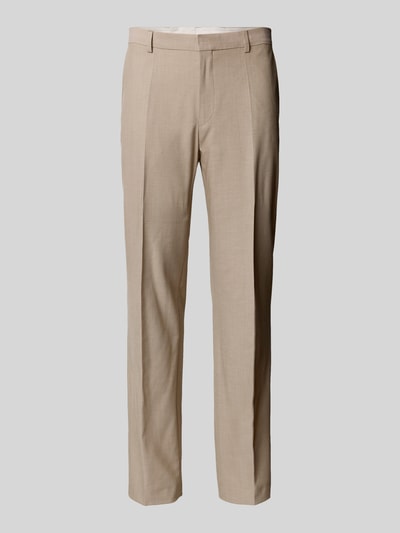BOSS Pantalon met achterzakken, model 'Leon' Beige - 2
