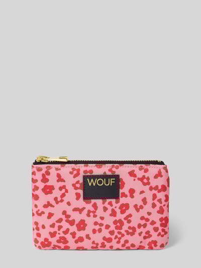 WOUF Kosmetiktasche mit Logo-Patch Modell 'Roar' Pink 1