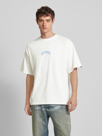 REVIEW T-Shirt mit Label-Print Offwhite 4