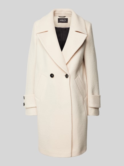 Milo Coats Lange jas met reverskraag, model 'Caro' Offwhite - 2