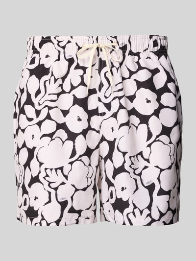 SELECTED HOMME Zwembroek met elastische band Zwart - 1