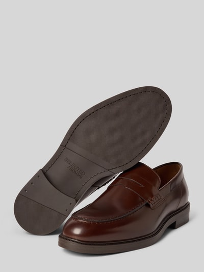 SELECTED HOMME Loafer aus echtem Rindsleder Modell 'BLAKE' Cognac 4